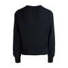 Ribbed Knit Sweater with Logo Patch