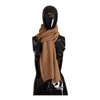 Brown Cashmere Cable Knit Scarf
