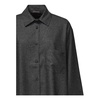 Grey Oversized Mélange Fabric Shirt