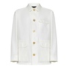 White Silk Seersucker Overshirt