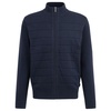 Men's Zip-Up Cardigan with Textured Stripes