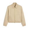 Beige Cotton Zipped Jacket