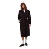 Saddle Brown Belted Bucket Coat with Wide Lapels
