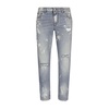 DOLCE & GABBANA VINTAGE DENIM PLAQUE JEANS Size: 52, colour: BLUE