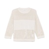 Beige Lamé Crew Neck Sweater