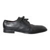 Black Leather Derby Dress Shoes