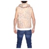 Printed Sleeveless Hooded Sweatshirt