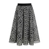 Flower Mesh Skirt Black/Ivory