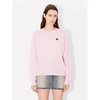 Pink Sweater with Boke Flower Emblem