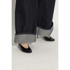 Patent heeled mules