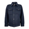 Blue Ribbed Shirt Jacket Long Sleeve