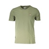 Green Cotton V-Neck Logo T-Shirt