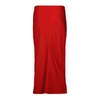 Red Midi Straight Skirt
