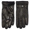 Black Leather Braided Gloves