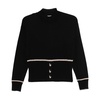 Black Knitted Sweater with Lurex Detailing