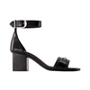 Black Leather Caprese Wings Sandals