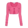 Red Cropped Cardigan
