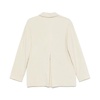 Beige Button-Up Jacket with Pockets