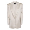 White Blazer with Chic Pocket Design