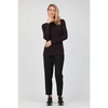 Long Sleeve Boat Neck Top with Button Detail
