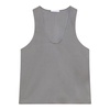 Grey Satin Blouse Oval Neckline