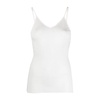 White Stretch-Jersey V-Neck Top