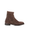 Brown Suede Zipper Boots