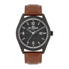 Stainless Steel Leather Strap Quartz Watch