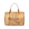 Geo Clic Handbag with Logo Application and Zip Closure