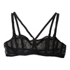 Black Floral Lace Balconette Underwear