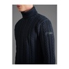 Black High Neck Cable Knit Turtleneck