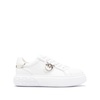 White and Silver Sneakers for Women