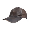 Brown Leather Baseball Cap