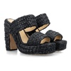 Raffia Heeled Mules