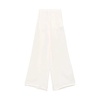 Ecru Front Button Pants with Pockets