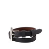 Black Leather Cross-Bar Bracelet