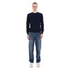 Blue Cotton Crew Neck T-shirt