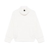 White Knitted Sweater with Embroidered Logo