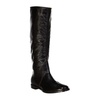 Black Leather Ankle Boots for Women