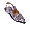 Metallic Buckle Ballerina Flats