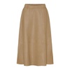 A-Shape Leather Skirt Latte