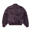 Brown Bomber Jacket with Ribbed Details