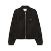Black Zip Front Jacket Elastic Cuffs