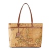 Classic Geo Print Shoulder Shopping Bag