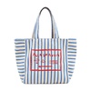 Blue Striped Tote Bag