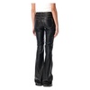 Black Eco Leather Bootcut Trousers