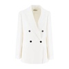 Double-Breasted Elegant Jacket with Contrasting Buttons