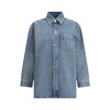 Logo Shirt Jacket Oversized Denim