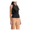 Draped Satin Sleeveless Top