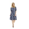 Navy Lucette Dress with 1/2 Sleeves